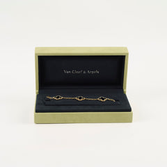 Van Cleef & Arpels Vintage Alhambra Onyx 5 Motif Bracelet