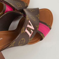 Louis Vuitton Panorama Slide Mule Monogram Size 37.5