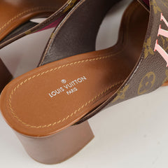 Louis Vuitton Panorama Slide Mule Monogram Size 37.5