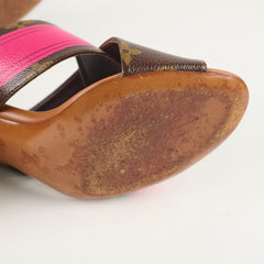 Louis Vuitton Panorama Slide Mule Monogram Size 37.5