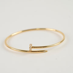 Cartier Juste Un Clou JUC Bracelet Yellow Gold with Diamonds Size 19