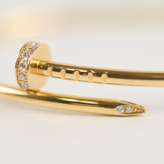 Cartier Juste Un Clou JUC Bracelet Yellow Gold with Diamonds Size 19