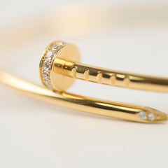 Cartier Juste Un Clou JUC Bracelet Yellow Gold with Diamonds Size 19