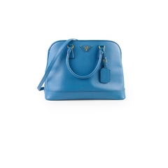 Prada Saffiano Lux Promenade Bag Blue