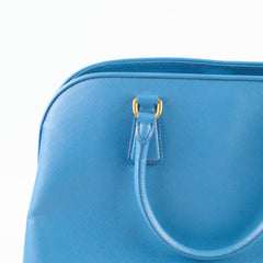 Prada Saffiano Lux Promenade Bag Blue
