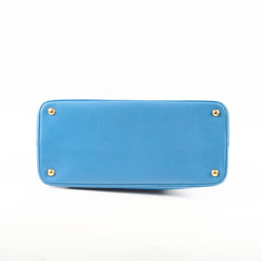 Prada Saffiano Lux Promenade Bag Blue