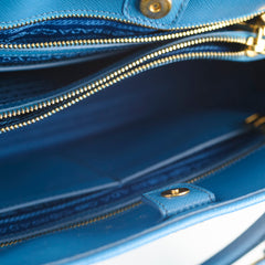 Prada Saffiano Lux Promenade Bag Blue