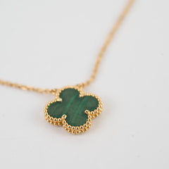 Van Cleef & Arpels Vintage Alhambra Malachite Pendant
