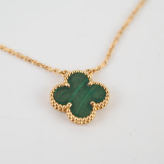 Van Cleef & Arpels Vintage Alhambra Malachite Pendant