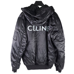 Celine Mens Shiny Hoodie Bomber Size 52