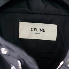 Logo-Print Twill Hooded Parka Mens Size 48