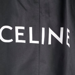 Logo-Print Twill Hooded Parka Mens Size 48