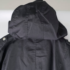 Logo-Print Twill Hooded Parka Mens Size 48