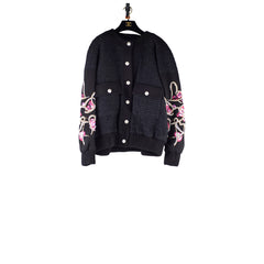 Chanel Pearl Rhinestones Tweed Bomber Jacket Fall 2022 - Size 40