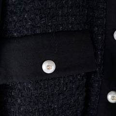 Chanel Pearl Rhinestones Tweed Bomber Jacket Fall 2022 - Size 40