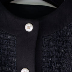 Chanel Pearl Rhinestones Tweed Bomber Jacket Fall 2022 - Size 40