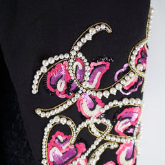 Chanel Pearl Rhinestones Tweed Bomber Jacket Fall 2022 - Size 40
