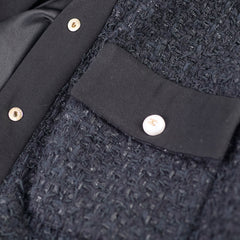 Chanel Pearl Rhinestones Tweed Bomber Jacket Fall 2022 - Size 40