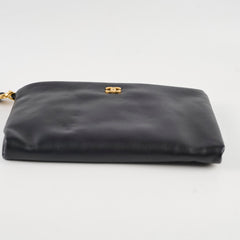 Chanel Wristlet Pouch Black Lambskin