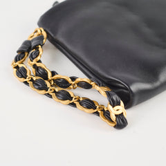 Chanel Wristlet Pouch Black Lambskin