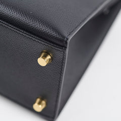 Hermes Kelly 25 Black Epsom - Y Stamp