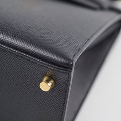 Hermes Kelly 25 Black Epsom - Y Stamp