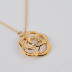 Chanel Fil De Camelia Necklace 18K Yellow Gold J2925