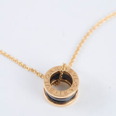 Bvlgari B. Zero1 Onyx Rose Gold Ceramic Necklace