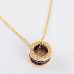 Bvlgari B. Zero1 Onyx Rose Gold Ceramic Necklace