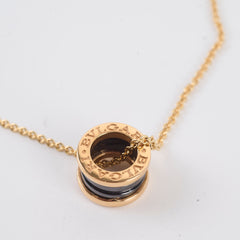 Bvlgari B. Zero1 Onyx Rose Gold Ceramic Necklace