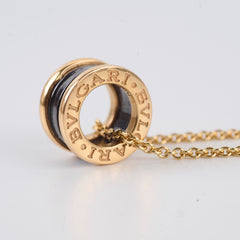 Bvlgari B. Zero1 Onyx Rose Gold Ceramic Necklace