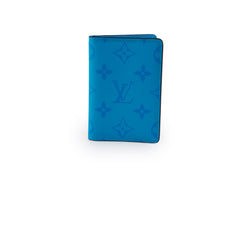 Louis Vuitton Pocket Organiser Blue Taigarama