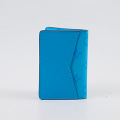 Louis Vuitton Pocket Organiser Blue Taigarama