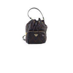 Prada Tessuto Nylon Bucket Bag Black