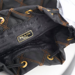 Prada Tessuto Nylon Bucket Bag Black