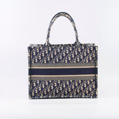 Christian Dior Book Tote Medium Blue Oblique