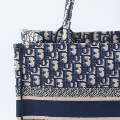 Christian Dior Book Tote Medium Blue Oblique