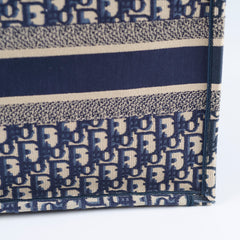 Christian Dior Book Tote Medium Blue Oblique