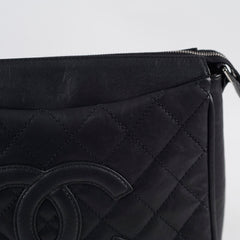 Chanel CC Vintage Messenger Bag Calfskin Black