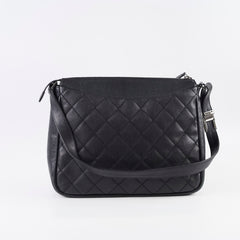 Chanel CC Vintage Messenger Bag Calfskin Black