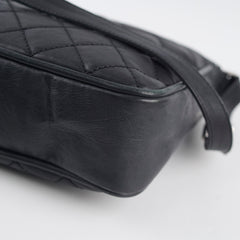 Chanel CC Vintage Messenger Bag Calfskin Black
