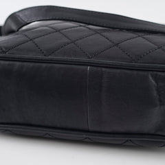 Chanel CC Vintage Messenger Bag Calfskin Black