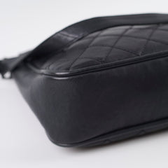 Chanel CC Vintage Messenger Bag Calfskin Black