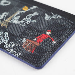 Louis Vuitton Damier Graphite World Map Porte Cartes Simple Card Holder