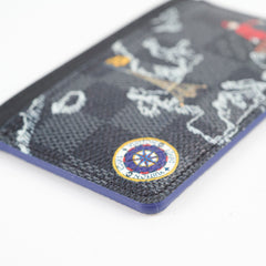 Louis Vuitton Damier Graphite World Map Porte Cartes Simple Card Holder