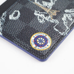 Louis Vuitton Damier Graphite World Map Porte Cartes Simple Card Holder