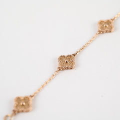 Van Cleef & Arpels 6 motif Sweet Alhambra Pink Gold Bracelet