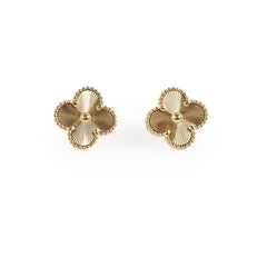 Van Cleef & Arpels Vintage Alhambra Guilloche Earrings