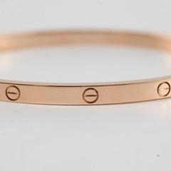 Cartier Love SM Pink Gold Size 16 Bracelet