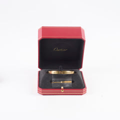 Cartier Love Bracelet Classic Model Yellow Gold Size 19